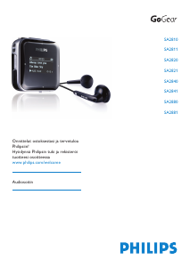 Käyttöohje Philips SA2820 GoGear MP3-soitin