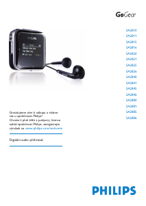 Manuál Philips SA2825 GoGear Přehrávač MP3