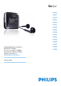 Manuale Philips SA2825 GoGear Lettore Mp3