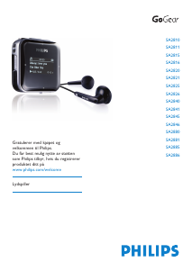 Bruksanvisning Philips SA2825 GoGear MP3-spiller