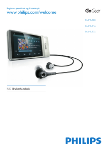 Bruksanvisning Philips SA2MUS08S GoGear MP3-spiller
