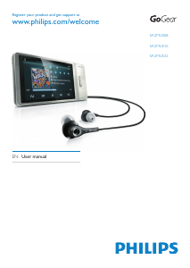 Manual Philips SA2MUS08S GoGear Mp3 Player