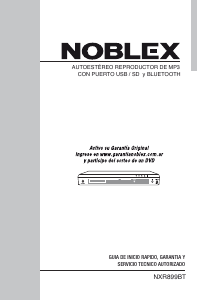 Manual de uso Noblex NXR899BT Radio para coche