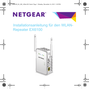 Bedienungsanleitung Netgear EX6100 Range extender