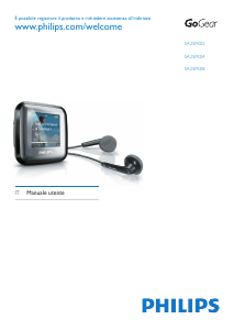 Manuale Philips SA2SPK02S GoGear Lettore Mp3