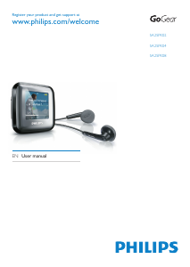 Manual Philips SA2SPK02S GoGear Mp3 Player