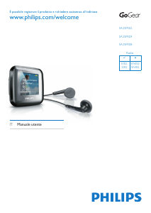 Manuale Philips SA2SPK02SN GoGear Lettore Mp3