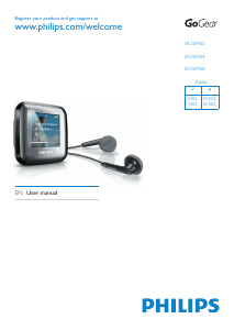 Manual Philips SA2SPK04SN GoGear Mp3 Player