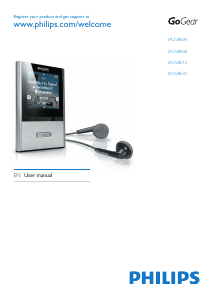 Manual Philips SA2VBE04P GoGear Mp3 Player