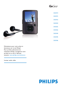 Mode d’emploi Philips SA3045 GoGear Lecteur Mp3