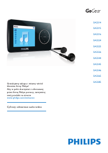 Instrukcja Philips SA3225 GoGear Odtwarzacz Mp3