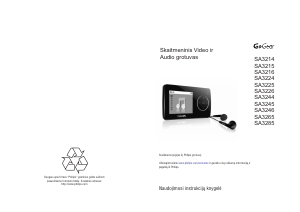 Vadovas Philips SA3245 GoGear MP3 leistuvas