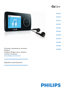 Käyttöohje Philips SA3285 GoGear MP3-soitin