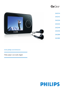 Manual Philips SA3315 GoGear Leitor Mp3