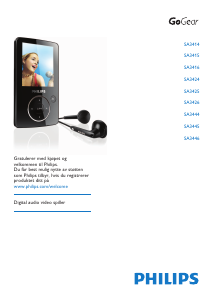 Bruksanvisning Philips SA3485 GoGear MP3-spiller