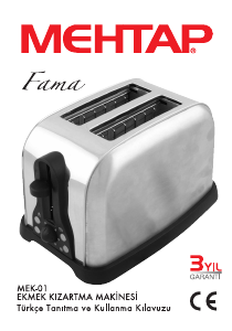 Kullanım kılavuzu Mehtap MEK-01 Fama Ekmek kızartma makinesi