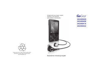 Vadovas Philips SA3ARA08K GoGear MP3 leistuvas