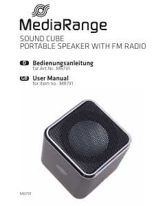 Manual MediaRange MR731 Speaker