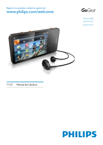 Manual Philips SA3CNT16K GoGear Leitor Mp3