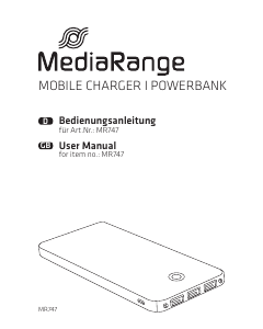 Manual MediaRange MR747 Portable Charger