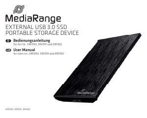 Manual MediaRange MR990 Hard Disk Drive