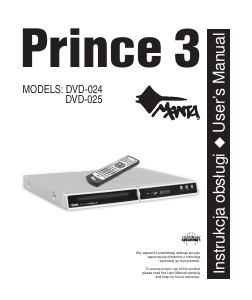 Instrukcja Manta DVD-024 Prince 3 Odtwarzacz DVD