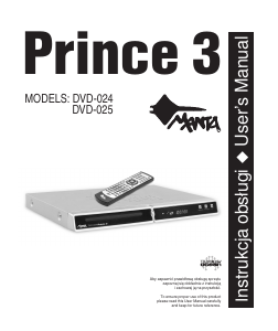 Manual Manta DVD-025 Prince 3 DVD Player