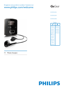 Mode d’emploi Philips SA3RGA2KNS GoGear Lecteur Mp3