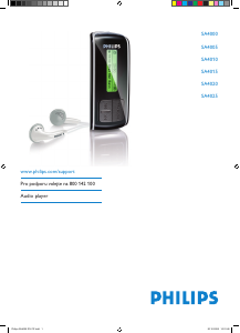 Manuál Philips SA4005 Přehrávač MP3