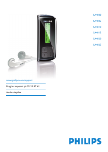 Brugsanvisning Philips SA4005 Mp3 afspiller