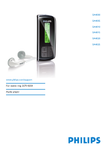 Bruksanvisning Philips SA4005 MP3-spiller