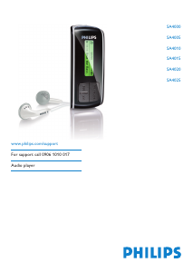 Manual Philips SA4005 Mp3 Player