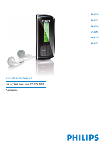 Käyttöohje Philips SA4010 MP3-soitin