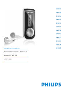 Manuale Philips SA4101 Lettore Mp3