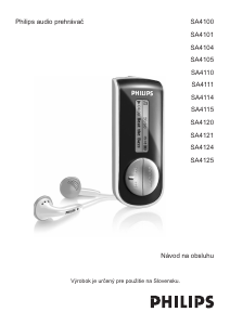 Návod Philips SA4101 Mp3 prehrávač