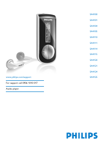 Manual Philips SA4101 Mp3 Player