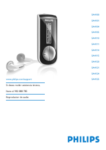 Manual de uso Philips SA4101 Reproductor de Mp3
