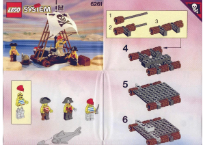 Manual Lego set 6261 Pirates Raft raiders