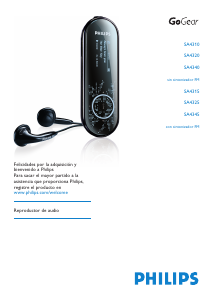 Manual de uso Philips SA4310 GoGear Reproductor de Mp3