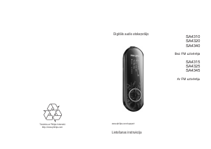 Rokasgrāmata Philips SA4345 GoGear Mp3 atskaņotājs
