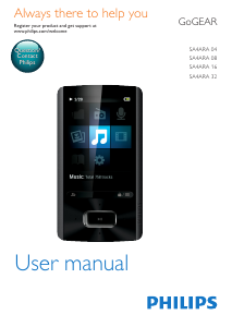 Manual Philips SA4ARA04KF GoGear Mp3 Player