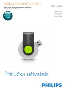 Návod Philips SA4DOT02PN GoGear Mp3 prehrávač