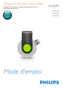 Mode d’emploi Philips SA4DOT02WN GoGear Lecteur Mp3