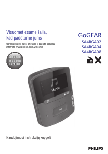 Vadovas Philips SA4RGA02BN GoGear MP3 leistuvas