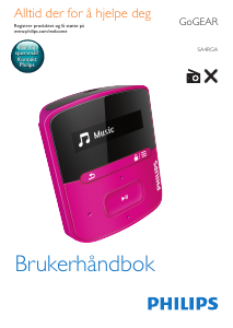 Bruksanvisning Philips SA4RGA02BN GoGear MP3-spiller