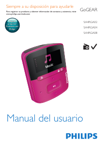 Manual de uso Philips SA4RGA02KF GoGear Reproductor de Mp3