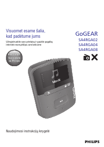 Vadovas Philips SA4RGA02KN GoGear MP3 leistuvas