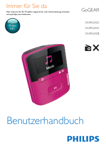 Bedienungsanleitung Philips SA4RGA02KN GoGear Mp3 player