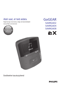 Kasutusjuhend Philips SA4RGA04BN GoGear Mp3-mängija