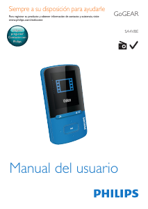 Manual de uso Philips SA4VBE04KF GoGear Reproductor de Mp3